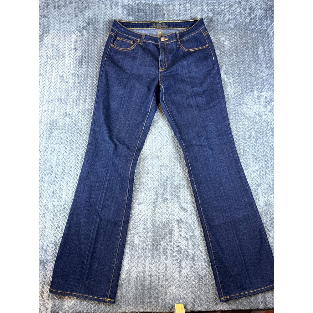 US Polo Assn Jeans Womens 10 Blue Denim Cotton Dark Wash Mid Rise Bootcut Leg